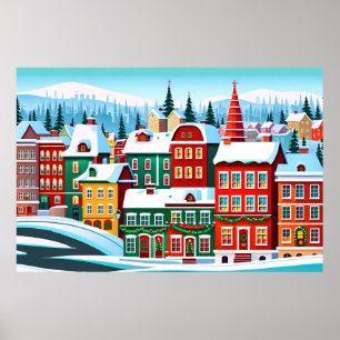 Poster Edifícios coloridos