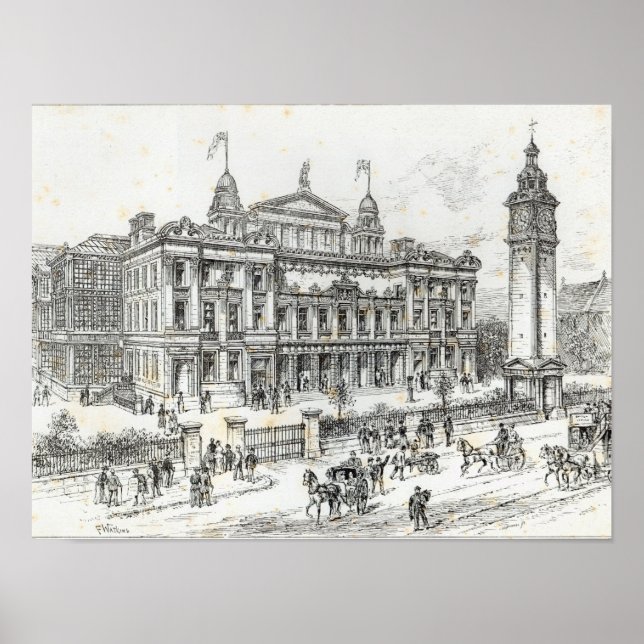 Pôster Edifícios completados do Palácio das Pessoas (Frente)