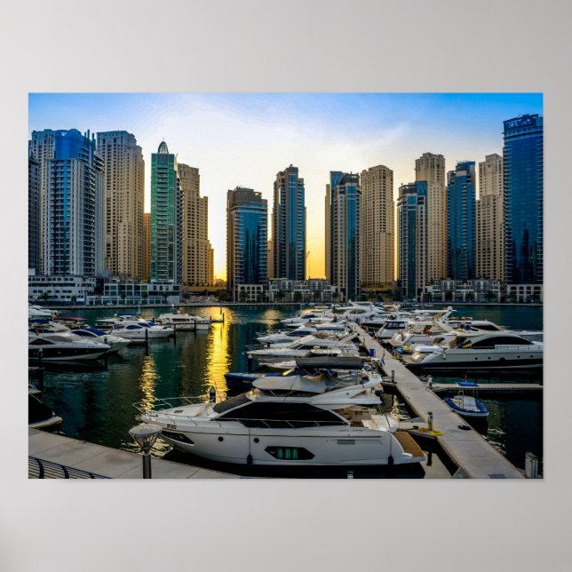 Poster Edifícios do Dubai em Alta-Escala (Frente)