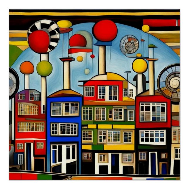 Pôster Edifícios industriais (Frente)