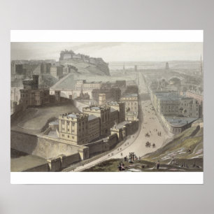 Pôster Edimburgo, do monte de Calton, 'de uma viagem ao