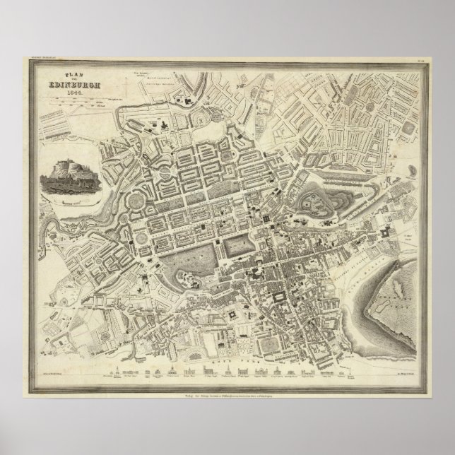 Pôster Edimburgo, Escócia (Frente)