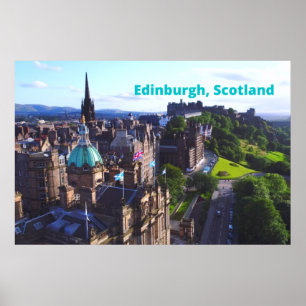 Poster Edimburgo, Escócia Belos Edifícios Históricos