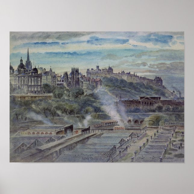 Poster Edimburgo perto da Rua. (Frente)