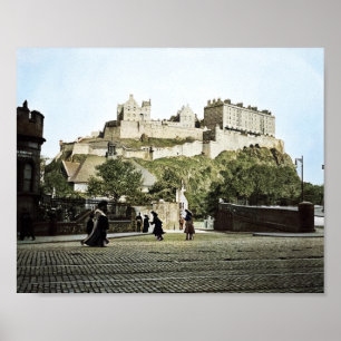 Poster Edinburgh Castle Scotland 1910 Grassmarket