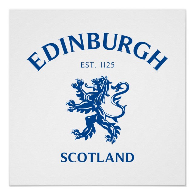 Pôster EDINBURGH Escócia (Frente)
