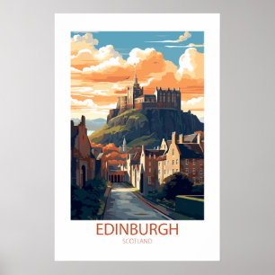 Poster Edinburgh Scotland Famoso Viagem Places