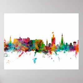 Poster Edinburgh Scotland Skyline
