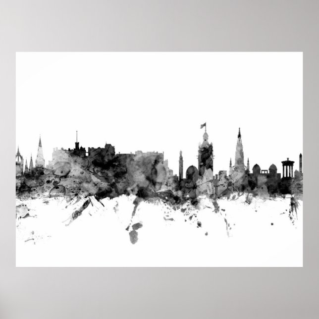 Poster Edinburgh Scotland Skyline (Frente)