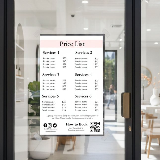 Poster Editable Business Price List Template | Spa, Nail  (Criador carregado)