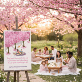 Pôster Editable Cherry Blossom Picnic Poster