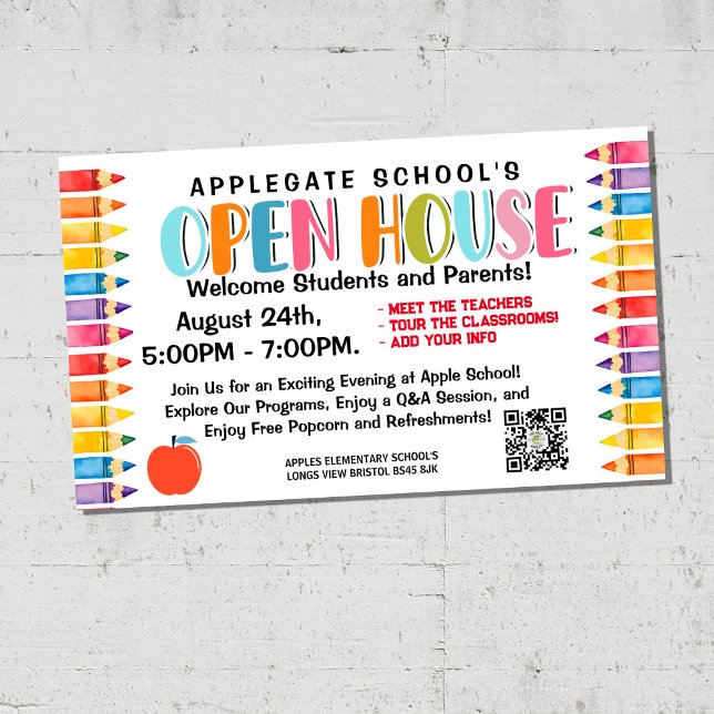 Poster Editável de volta à faixa escolar e Modelo de Post (Criador carregado)