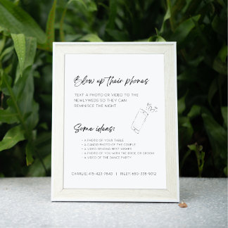 Poster Editável Explode Seus Telefones Foto de Casamento