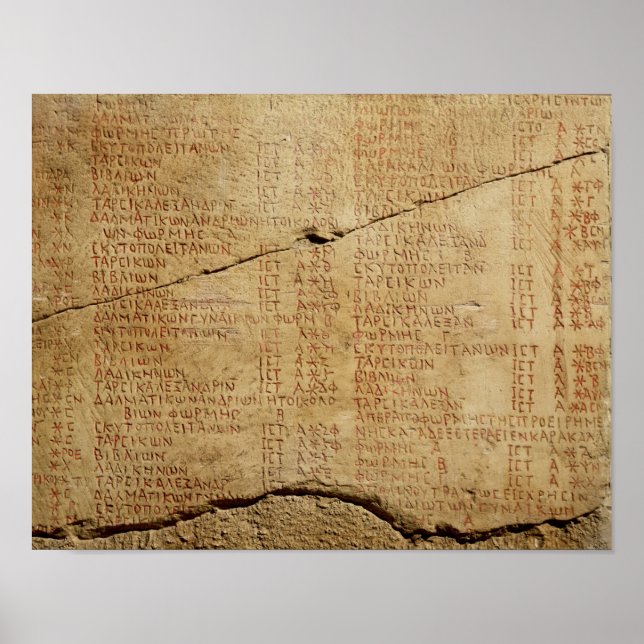 Poster Edito do Imperador Diocletiano (Frente)