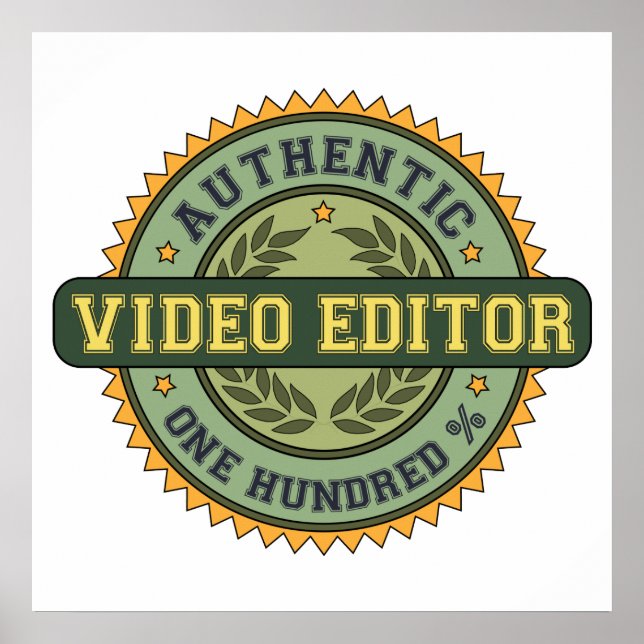 Pôster Editor de vídeo autêntico (Frente)