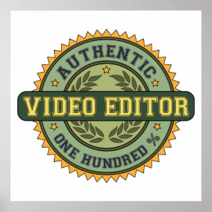 Pôster Editor video autêntico