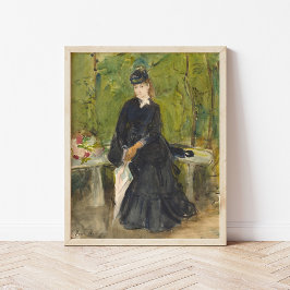 Poster Edma Sentado em um Parque | Berthe Morisot