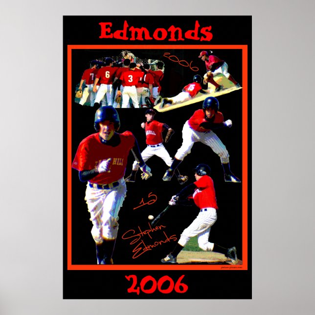 Pôster Edmonds Freshman Baseball Poster2 (Frente)