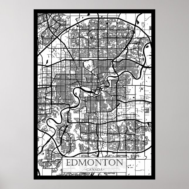 Poster Edmonton Canada City Map (Frente)