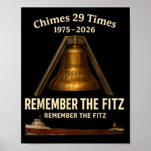 Poster Edmund Fitzgerald, Lembre-se do Fitz Grandes Lagos