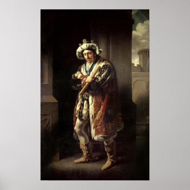 Poster Edmund Kean como Richard III, 1814 (Frente)