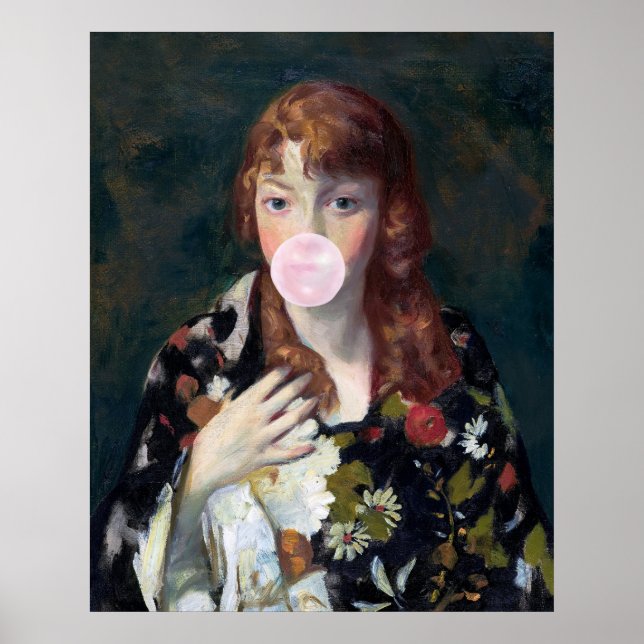 Poster Edna soprando um chiclete rosa (Frente)