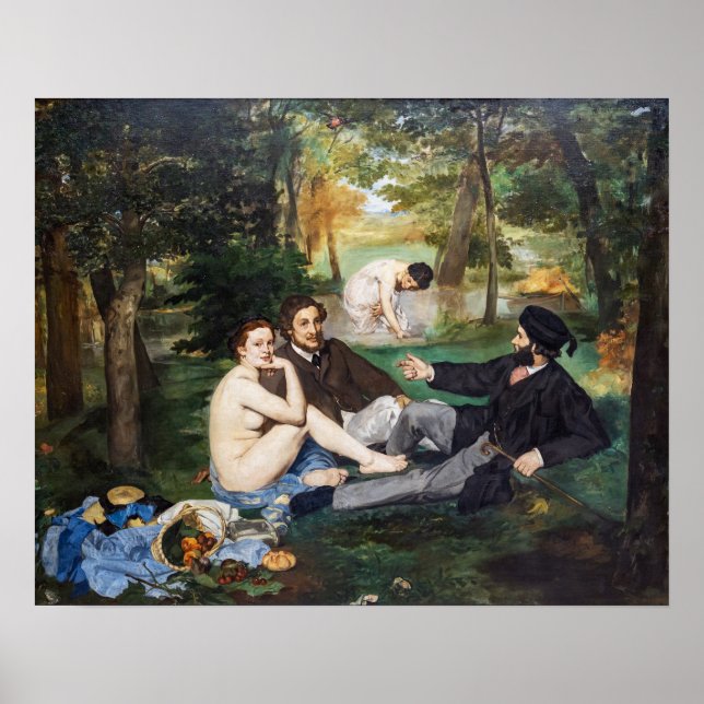 Poster Edouard Manet - Almoço na Relva (Frente)