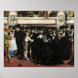 Poster Edouard Manet - Baile Mascarado na Ópera
