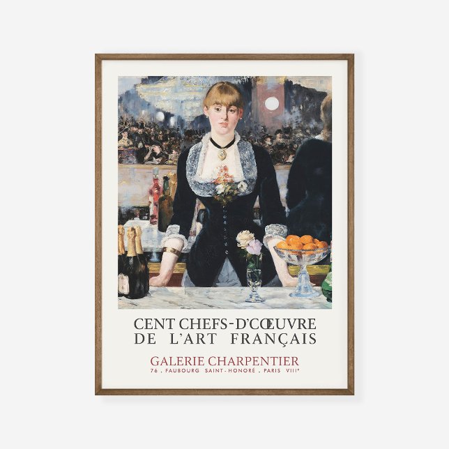 Poster Edouard Manet Bar na Folies-Bergere Fine Art (Criador carregado)