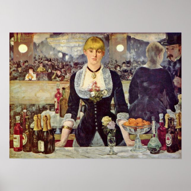 Pôster edouard Manet - Bar no Folies-Bergere (Frente)