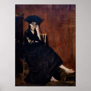 Poster Edouard Manet - Berthe Morisot com um ventilador