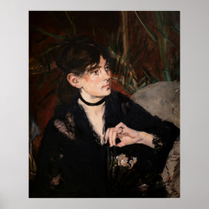 Poster Edouard Manet - Berthe Morisot com um ventilador 1