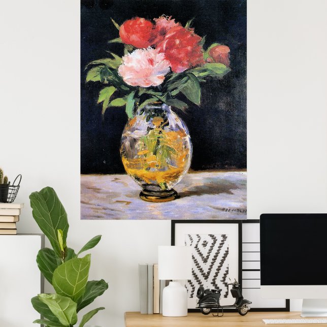 Poster Edouard Manet - Bouquet of Flowers, (Escritório em casa)