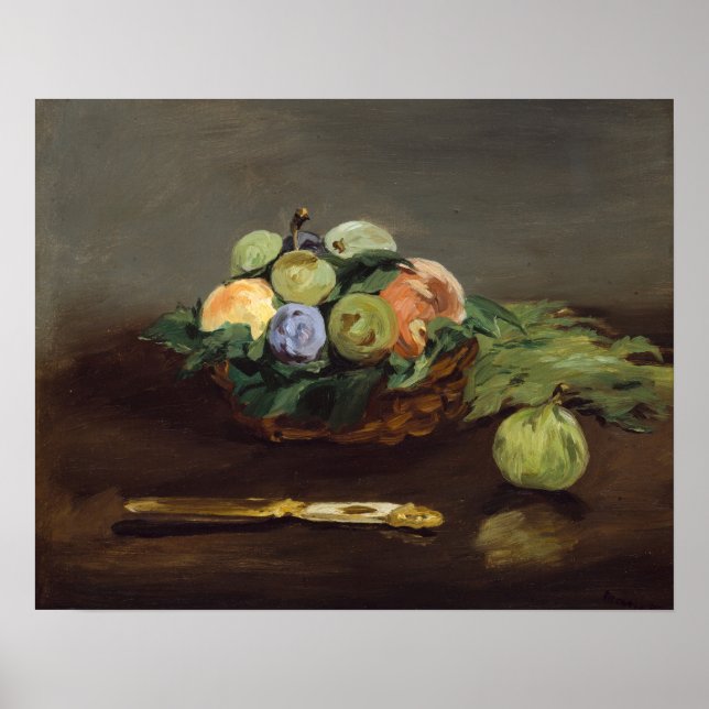 Poster Edouard Manet - Cesta de Frutas (Frente)