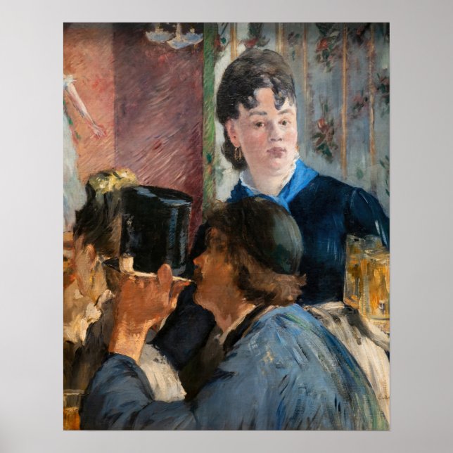 Poster Edouard Manet - garçonete servindo cerveja (Frente)