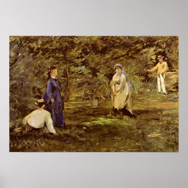 Pôster edouard Manet - jogo de croquete (Frente)