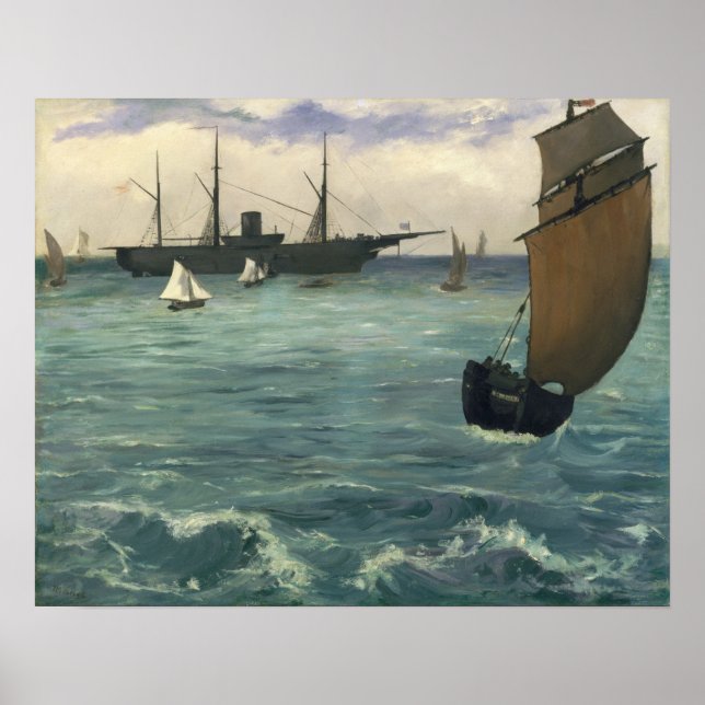 Poster Edouard Manet | Kearsarge em Boulogne (Frente)