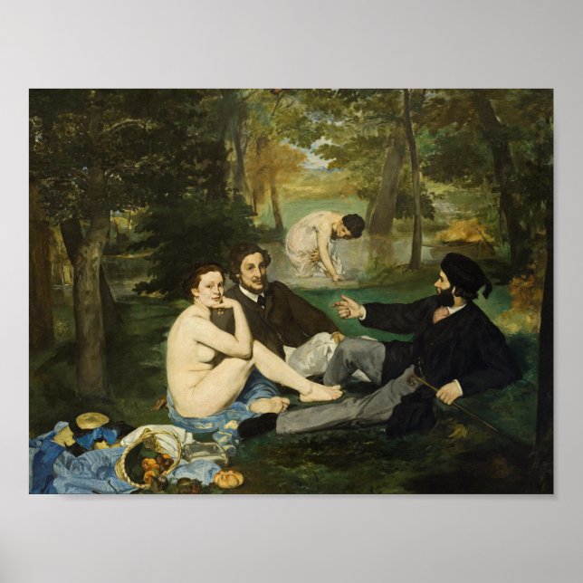 Poster Edouard Manet - Luncheon Na Grama (Frente)