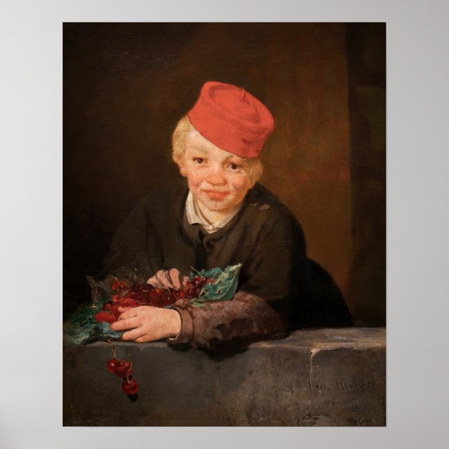 Poster Edouard Manet - Menino com Cerejas (Frente)
