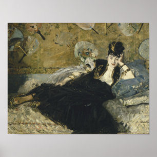 Pôster Edouard Manet - Mulher com ventiladores