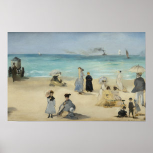 Poster Edouard Manet - Na Praia, Boulogne-sur-Mer