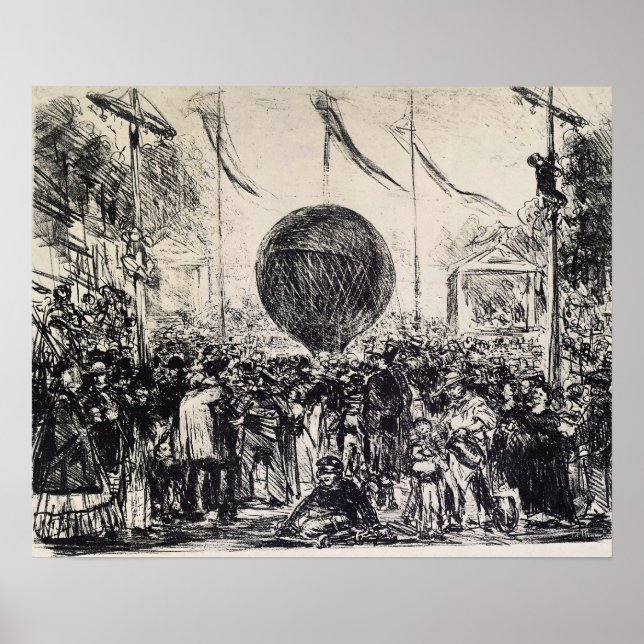 Poster Edouard Manet - O Balão (Frente)