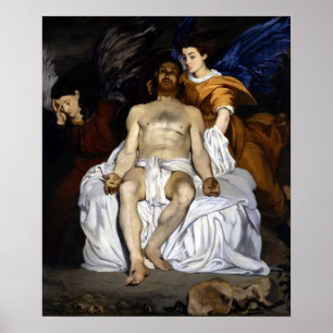Pôster Édouard Manet O Cristo de Morto com os anjos