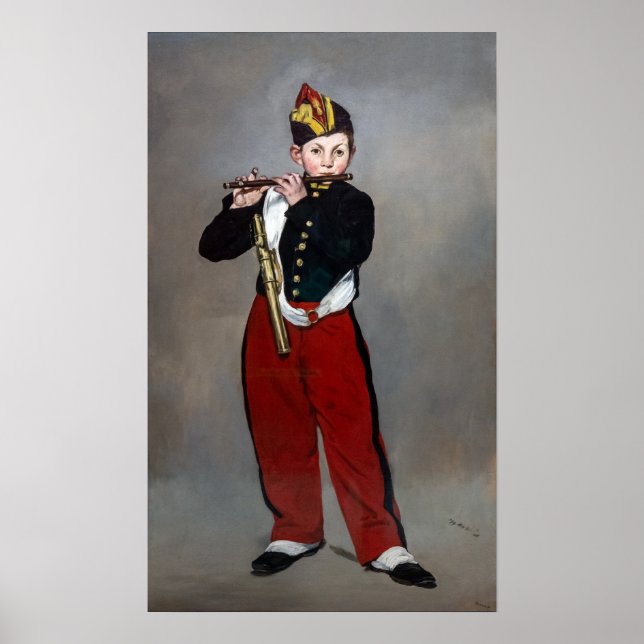 Poster Edouard Manet - O Friso / Jovem Flautista (Frente)