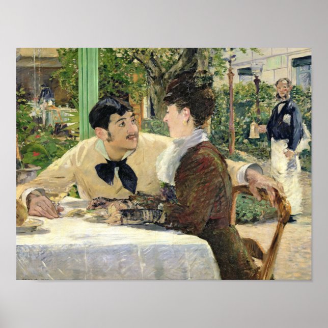 Poster Edouard Manet - O Jardim de Pere Lathuille (Frente)