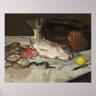 Poster Edouard Manet - Peixe - Vida Estática