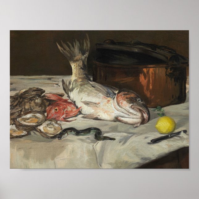 Poster Edouard Manet - Peixe - Vida Estática (Frente)