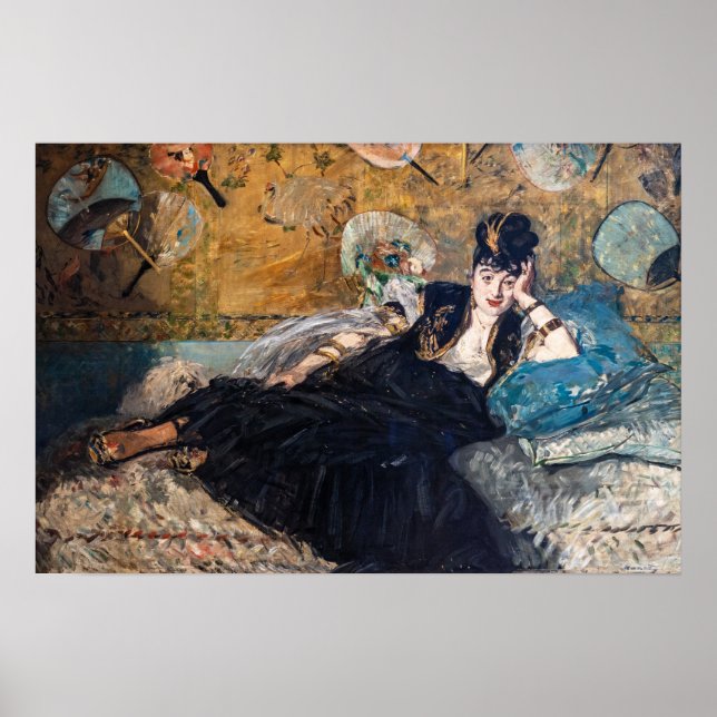 Poster Edouard Manet - Senhora com Leques (Frente)