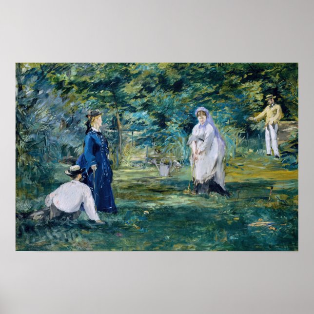 Poster Edouard Manet - Uma Partida de Croquet (Frente)