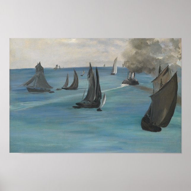Poster Edouard Manet - Vista Marítima, Clima Calmo (Frente)
